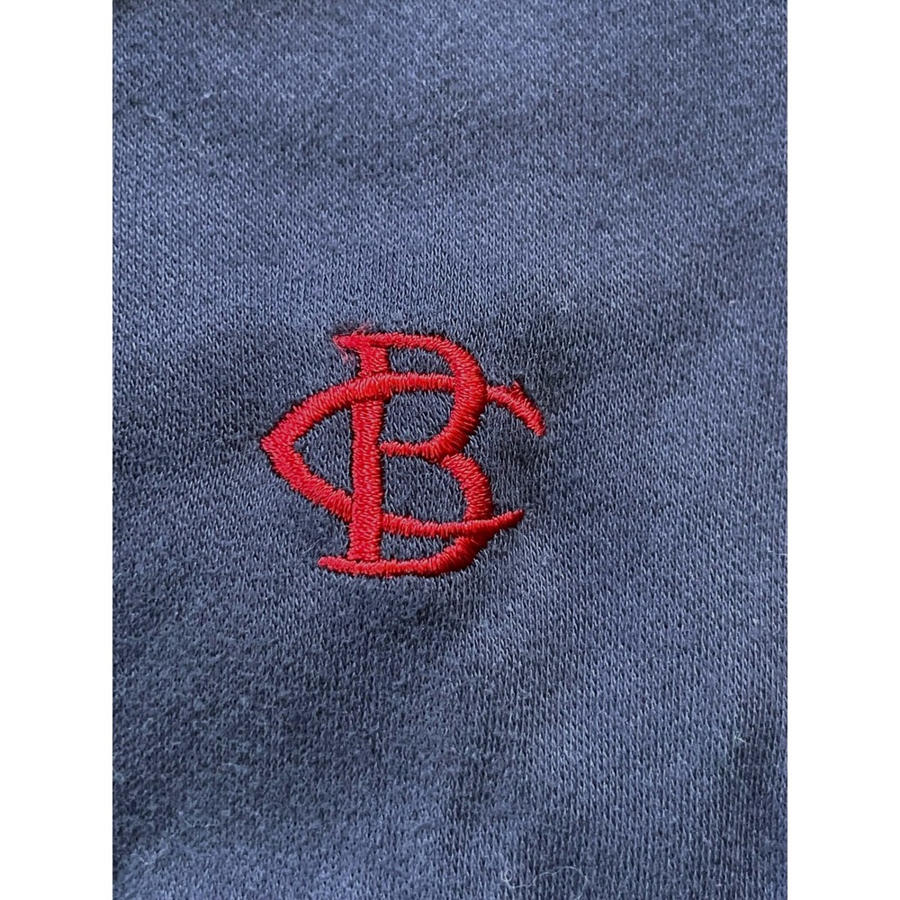 90s Polo Golf Ralph Lauren Mens Medium Long Sleeve Polo Blue Crest Pima Cotton - Picture 6 of 13
